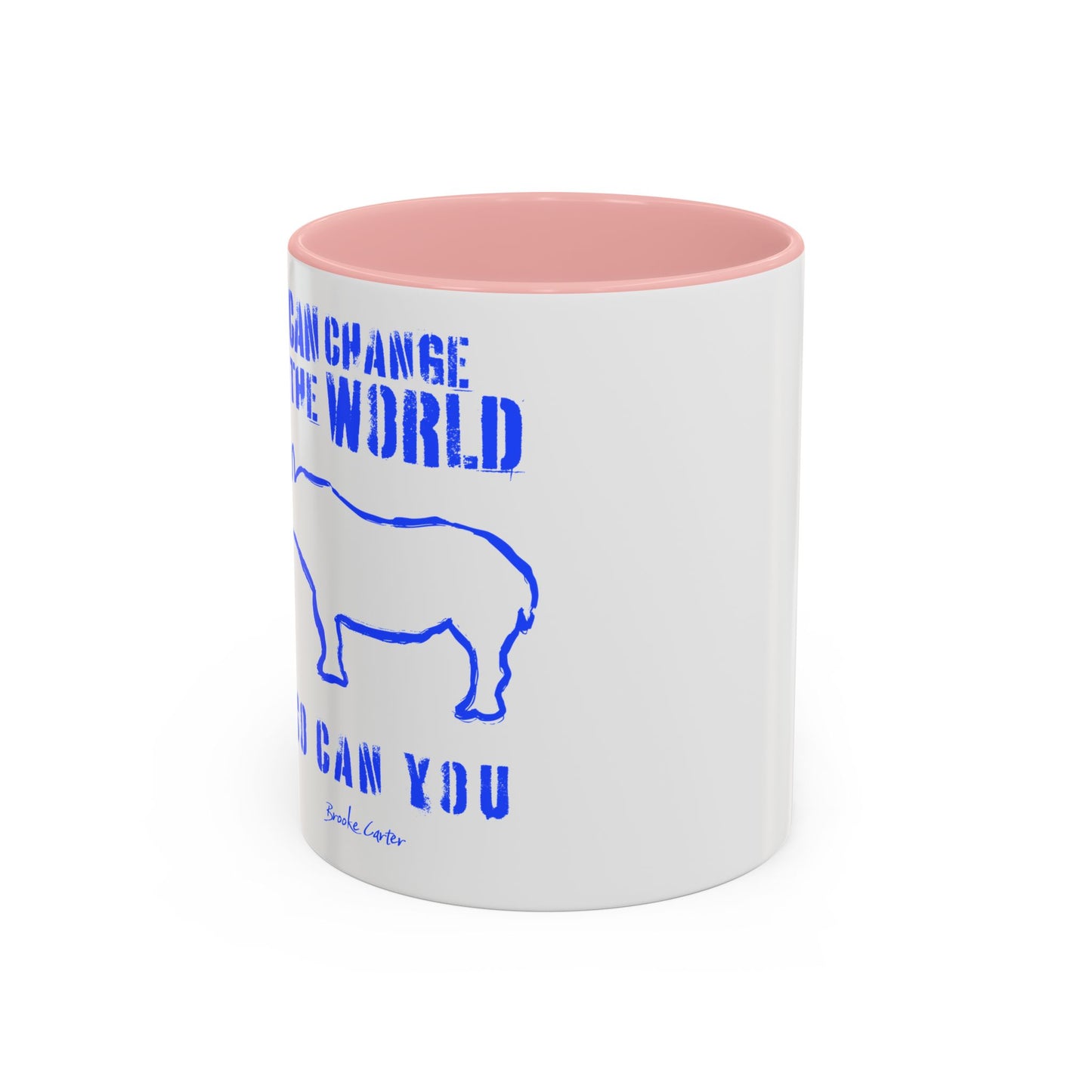 'I can change the world' (rhino) mug