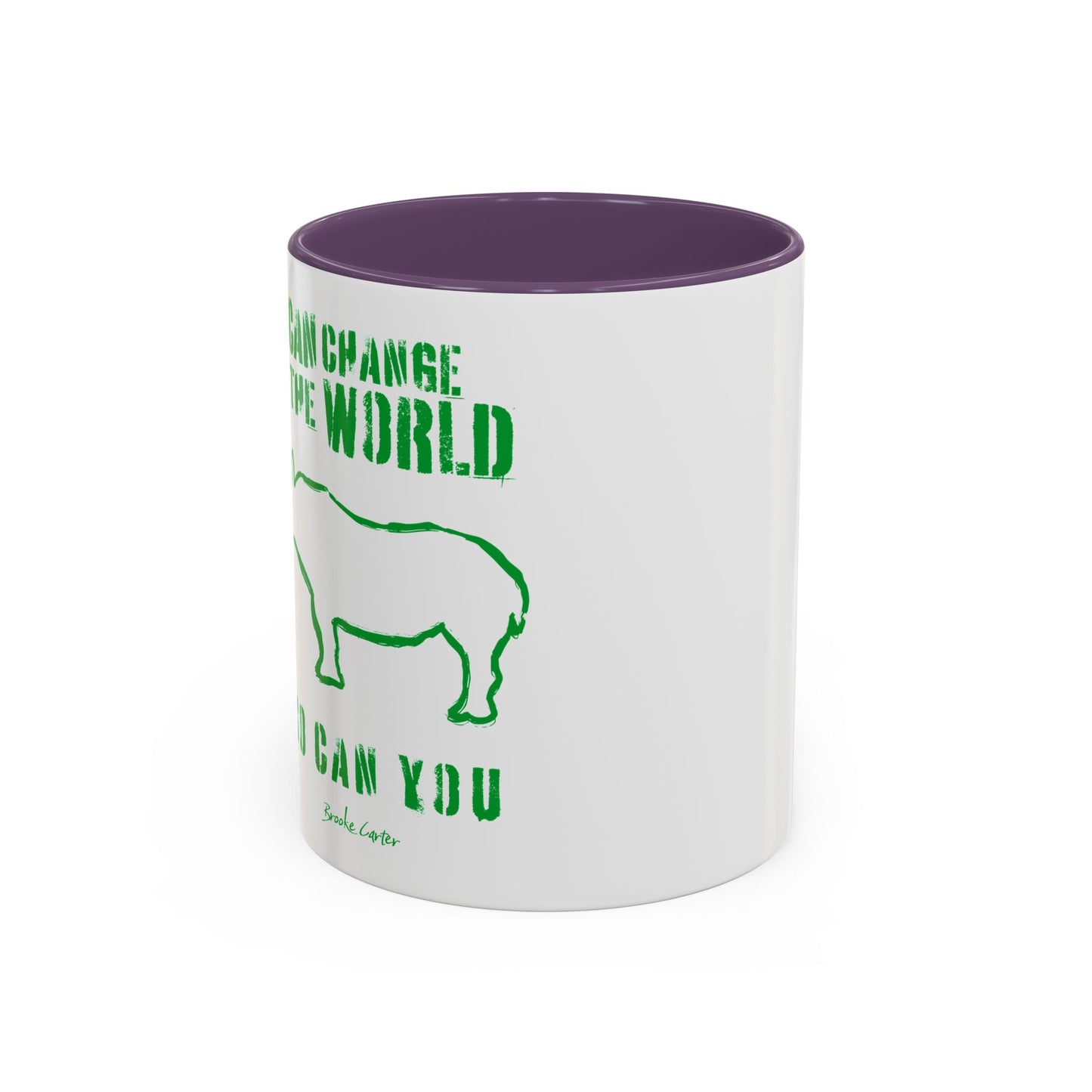 'I can change the world' (rhino) mug