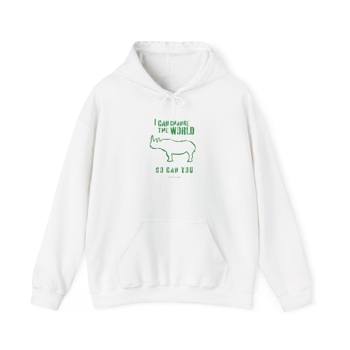 'I can change the world' (rhino) hoodie