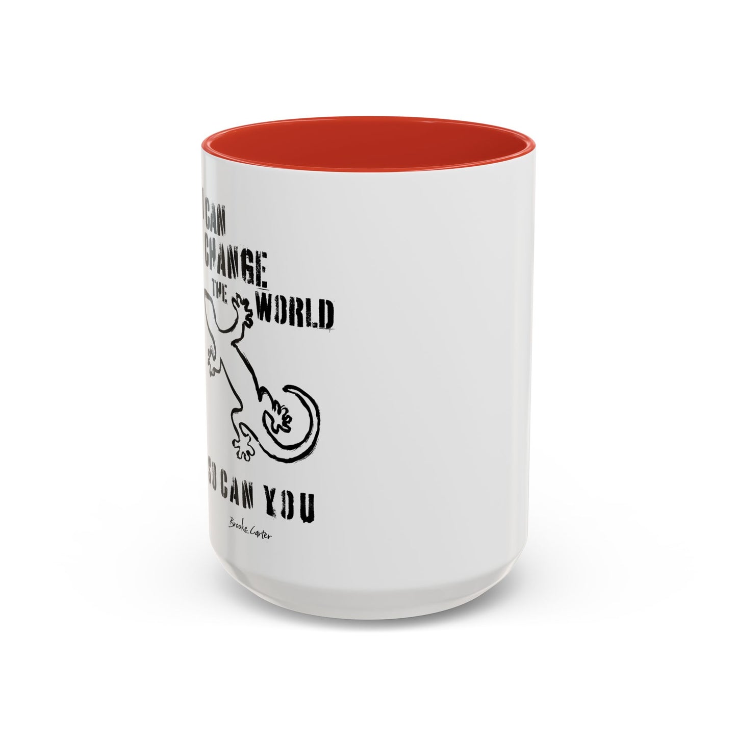 'I can change the world' (gecko) mug