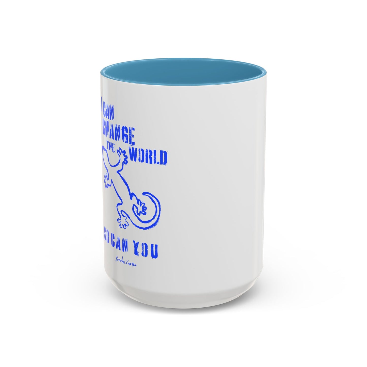 'I can change the world' (gecko) mug