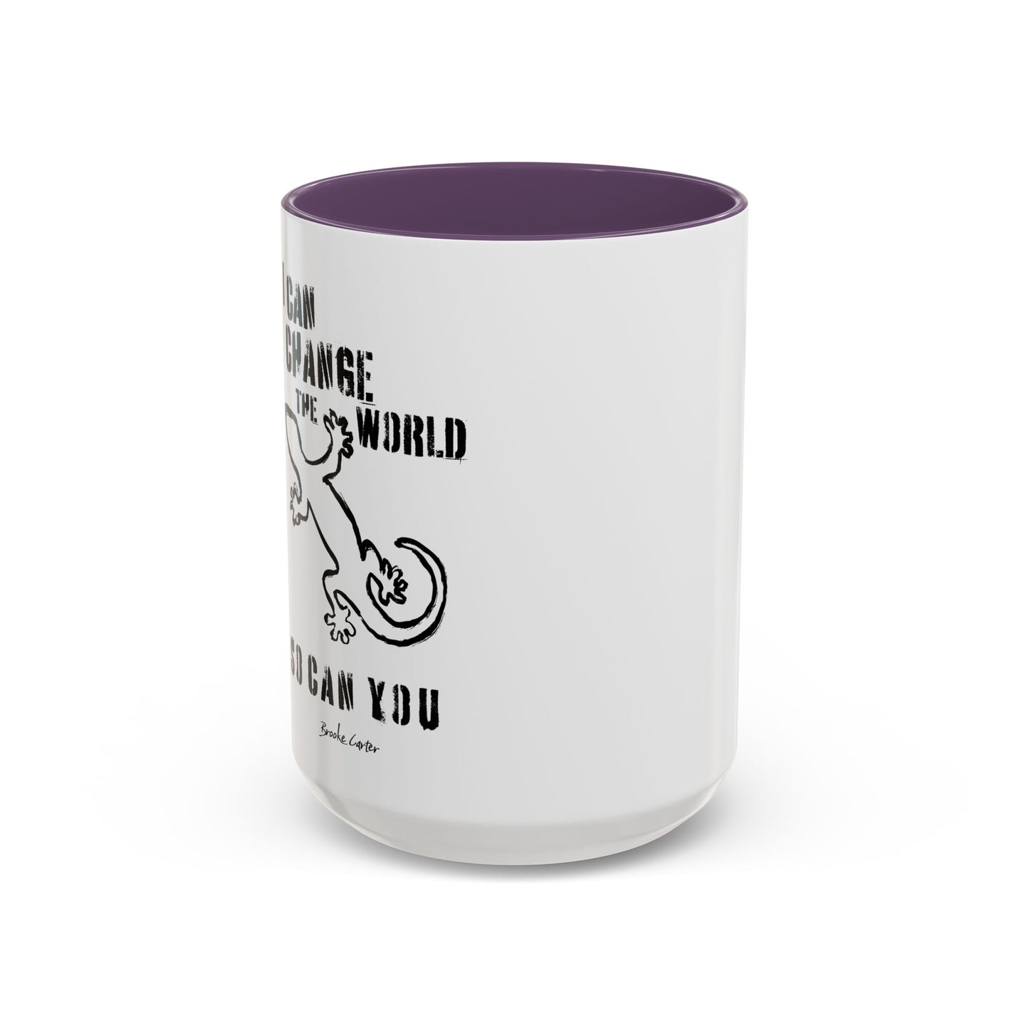 'I can change the world' (gecko) mug