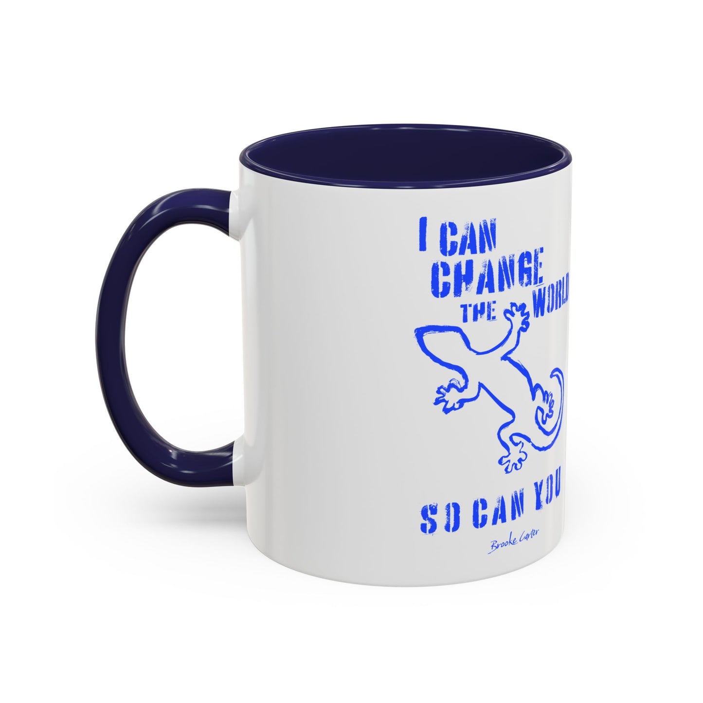 'I can change the world' (gecko) mug