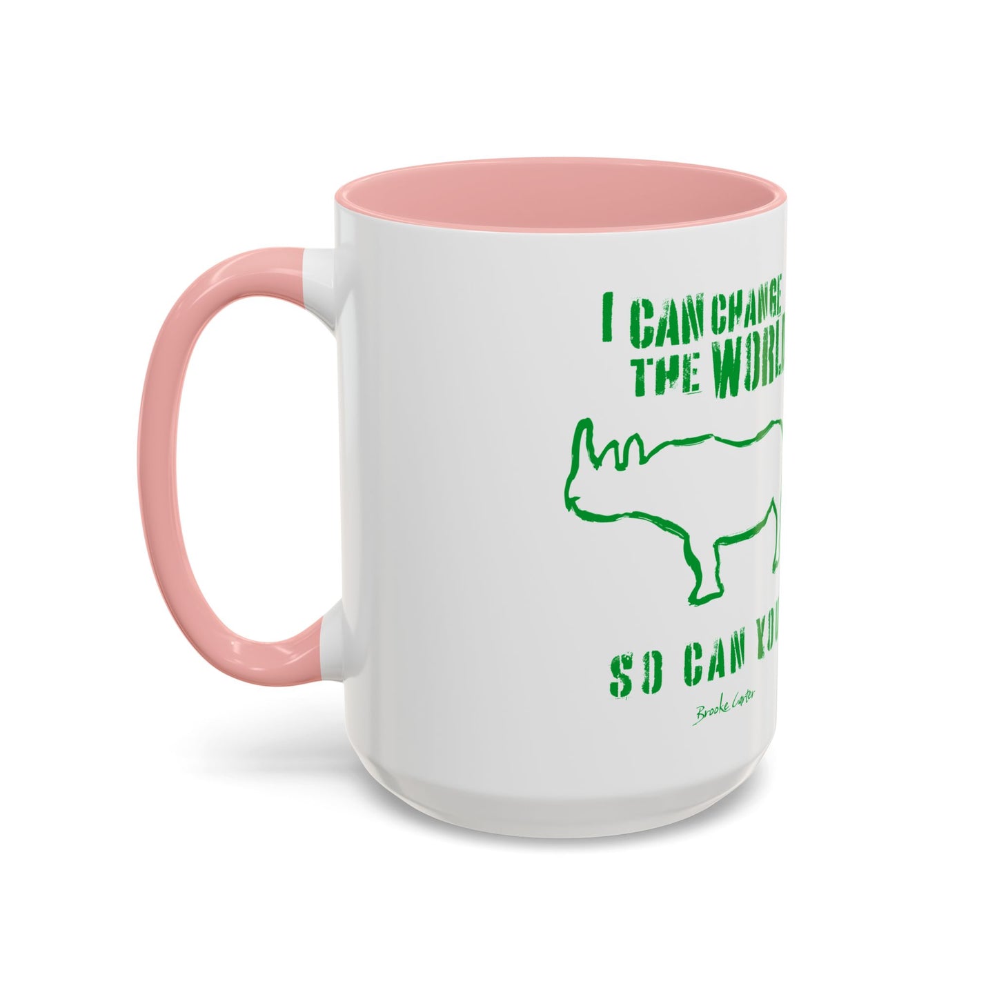 'I can change the world' (rhino) mug