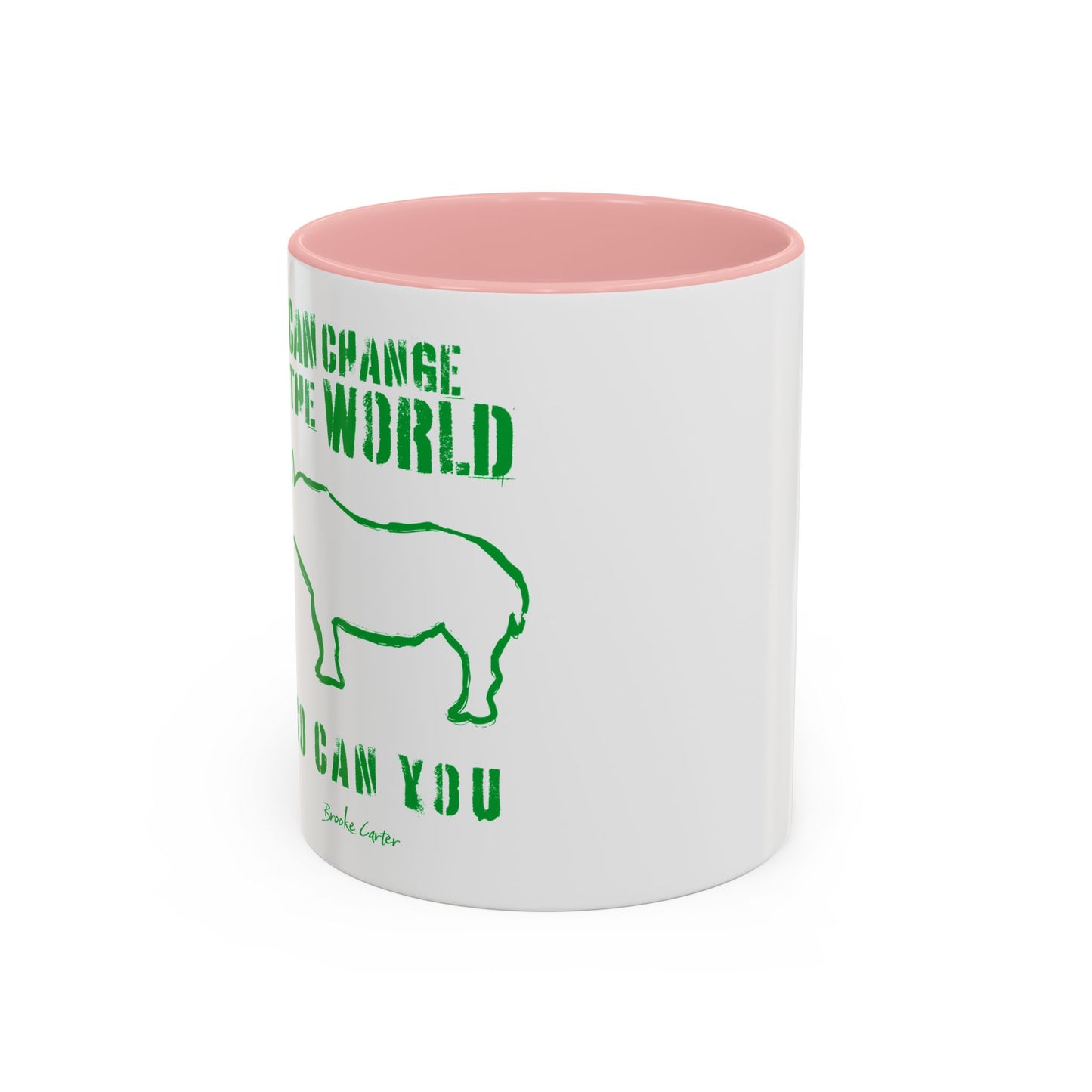 'I can change the world' (rhino) mug