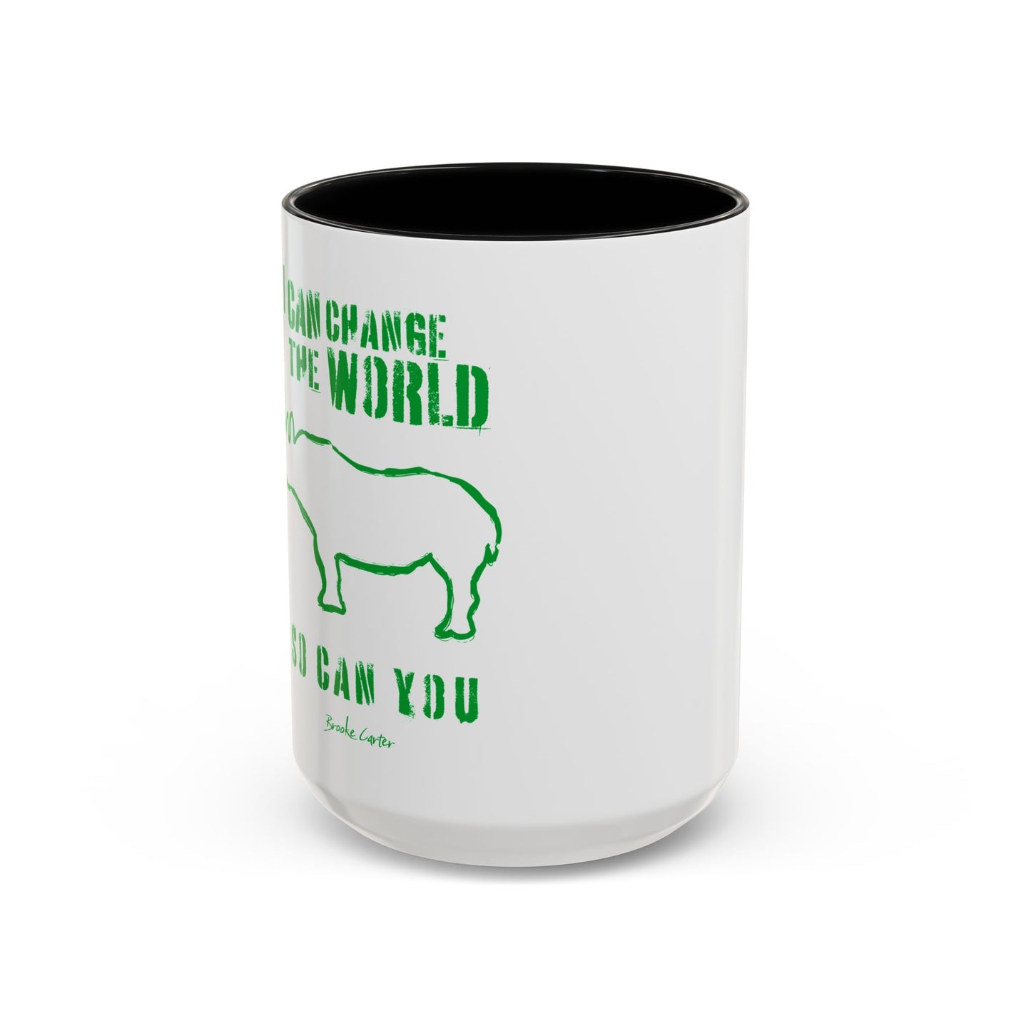 'I can change the world' (rhino) mug