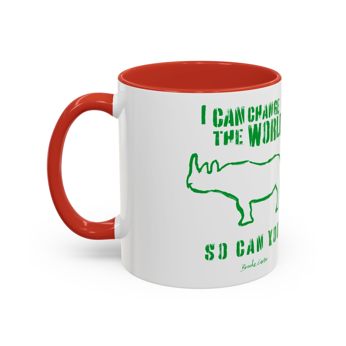 'I can change the world' (rhino) mug