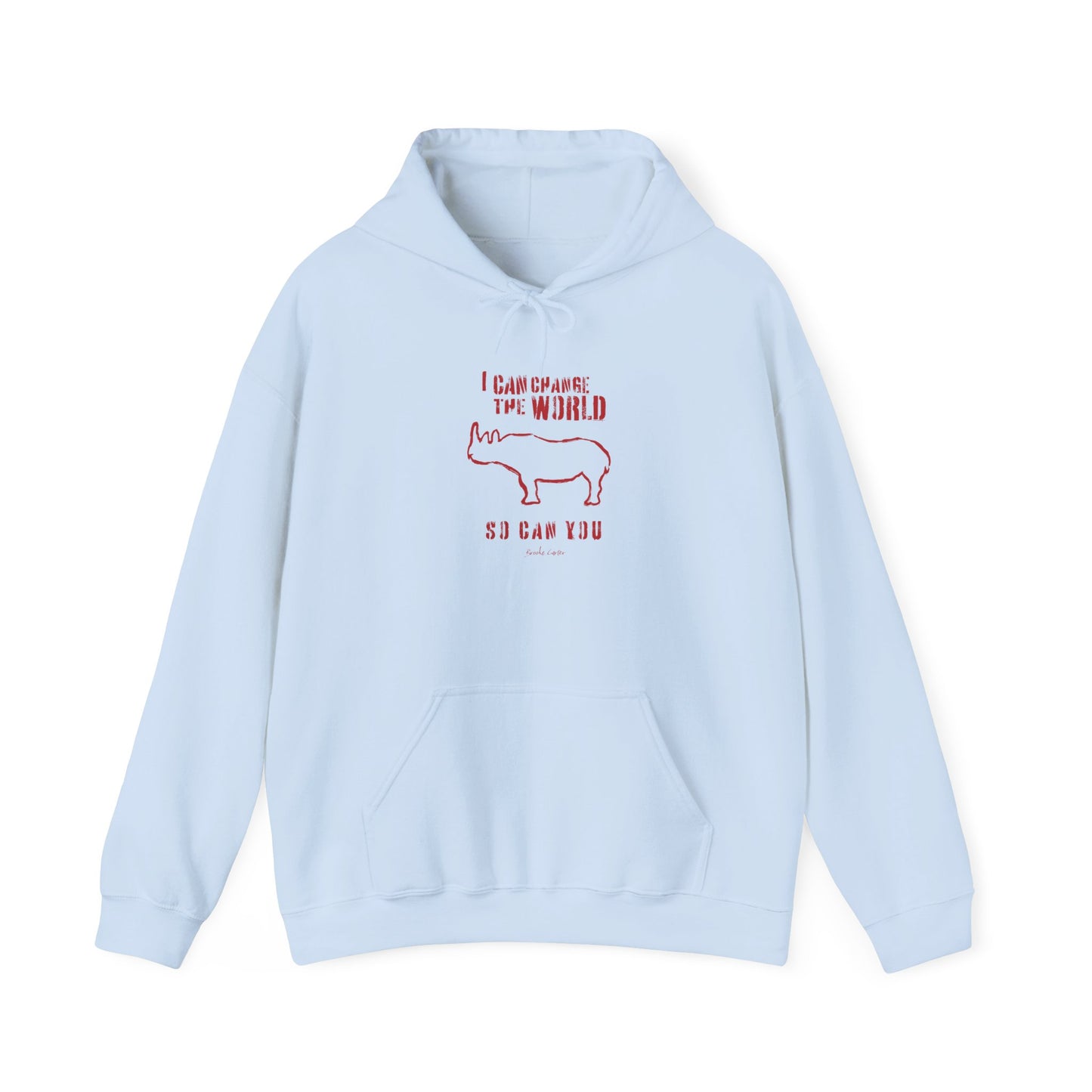 'I can change the world' (rhino) hoodie