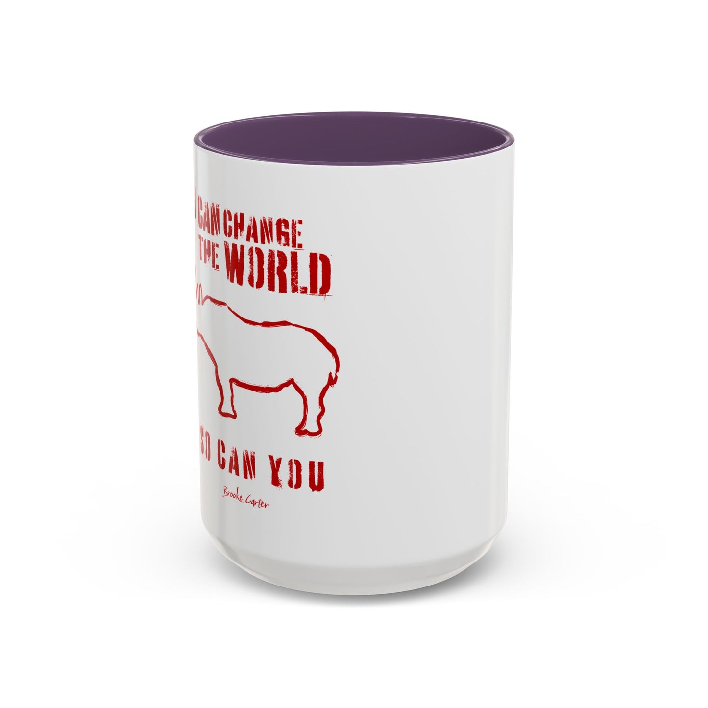 'I can change the world' (rhino) mug