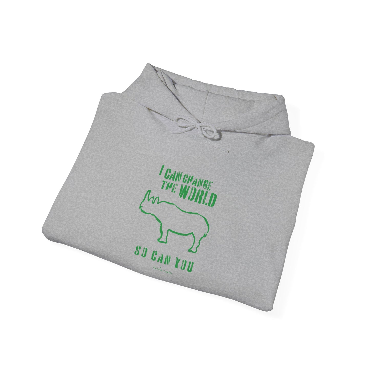 'I can change the world' (rhino) hoodie
