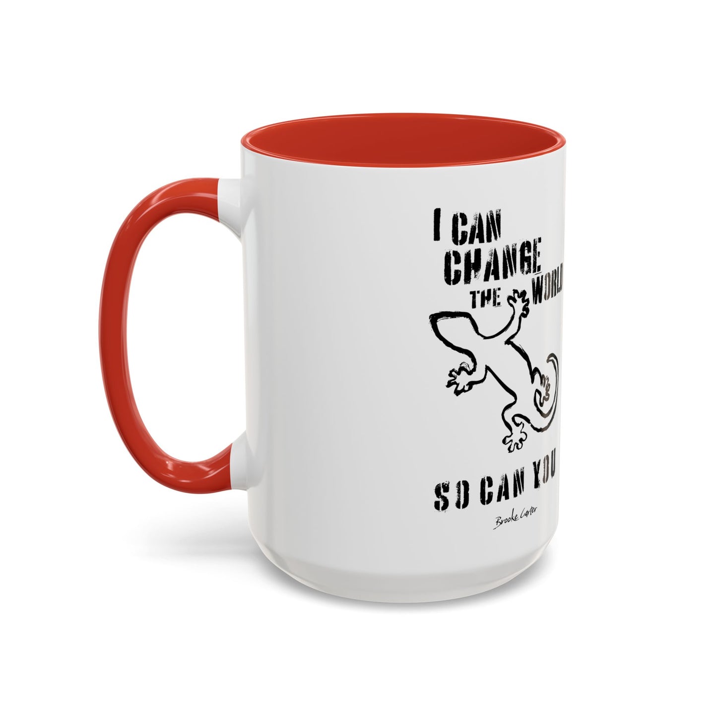 'I can change the world' (gecko) mug