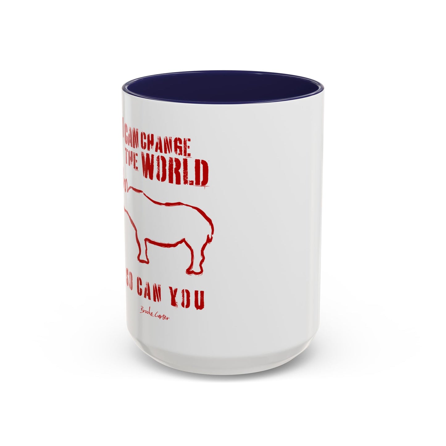 'I can change the world' (rhino) mug
