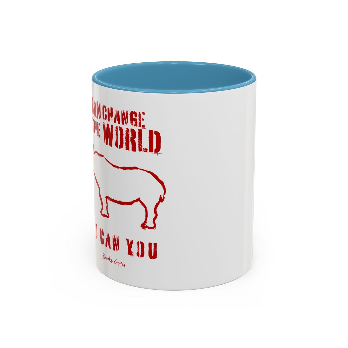 'I can change the world' (rhino) mug