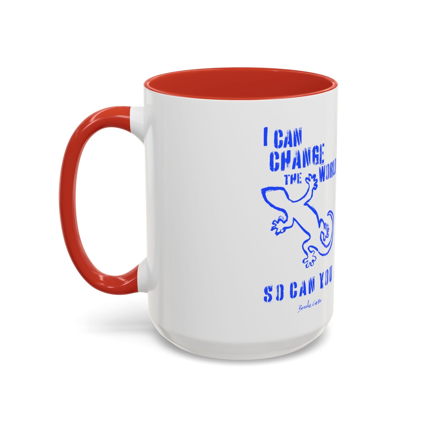 'I can change the world' (gecko) mug
