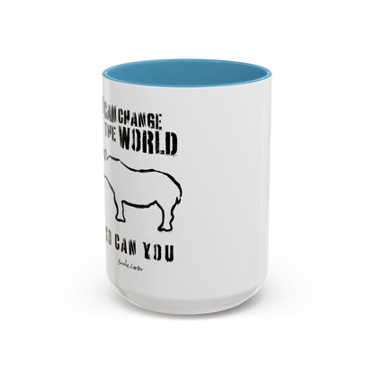 'I can change the world' (rhino) mug