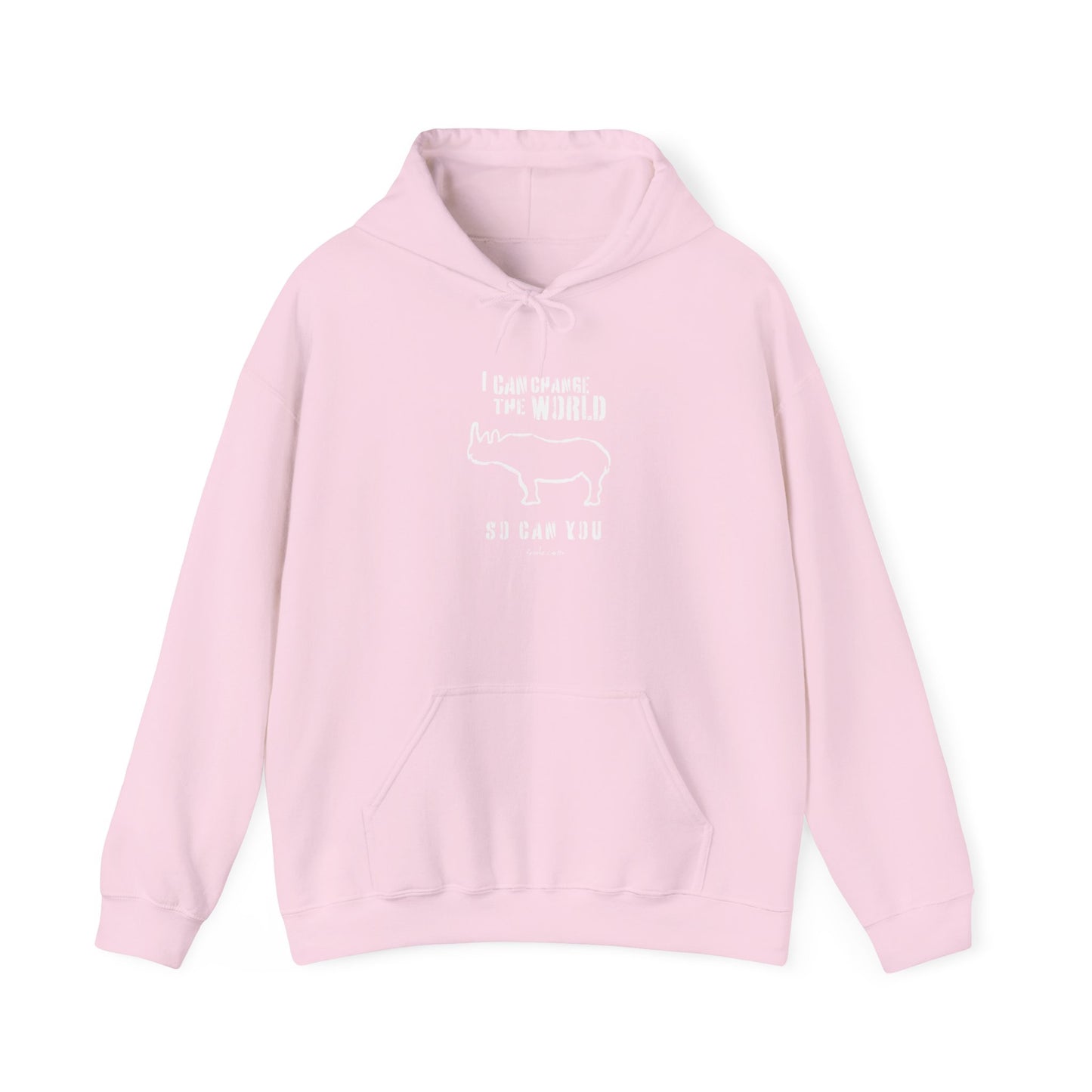 'I can change the world' (rhino) hoodie