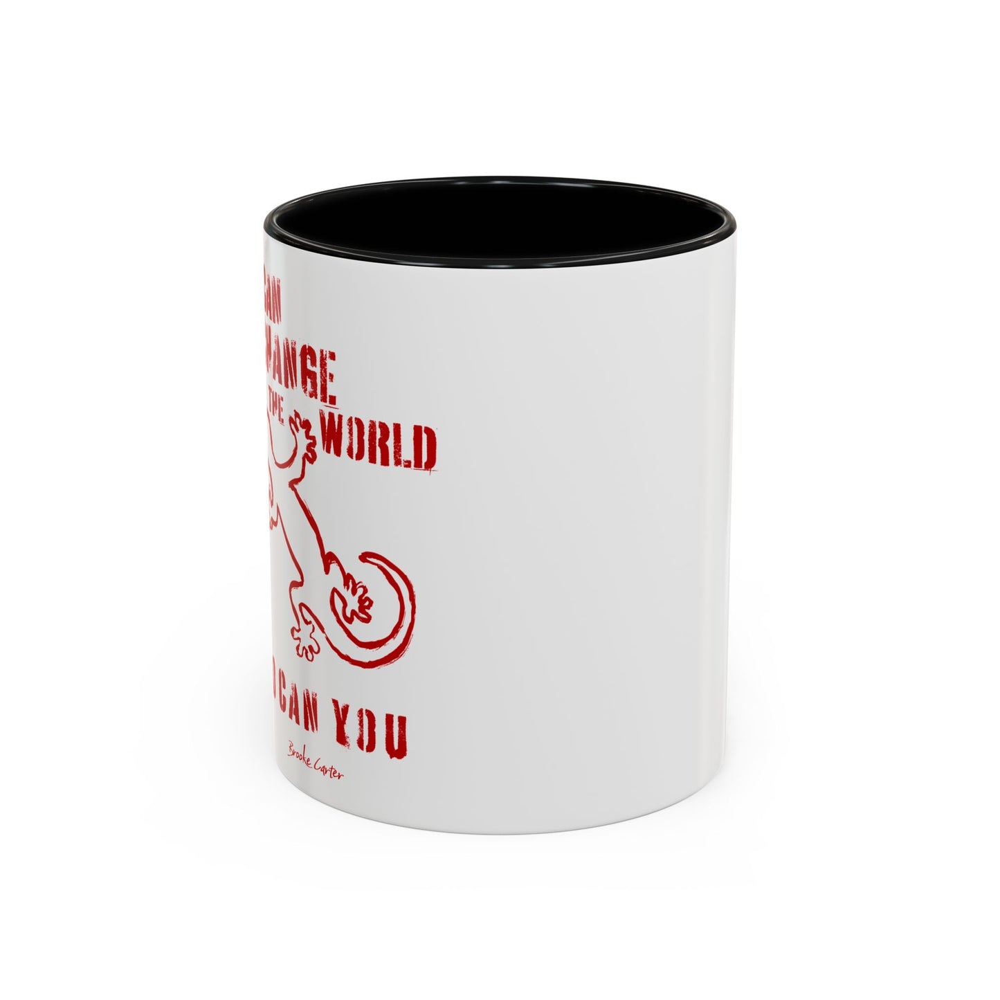 'I can change the world' (gecko) mug