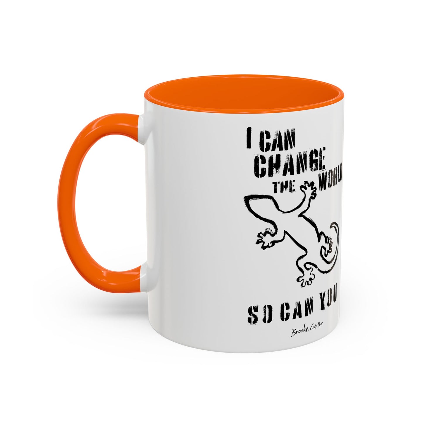 'I can change the world' (gecko) mug