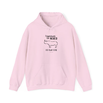 'I can change the world' (rhino) hoodie