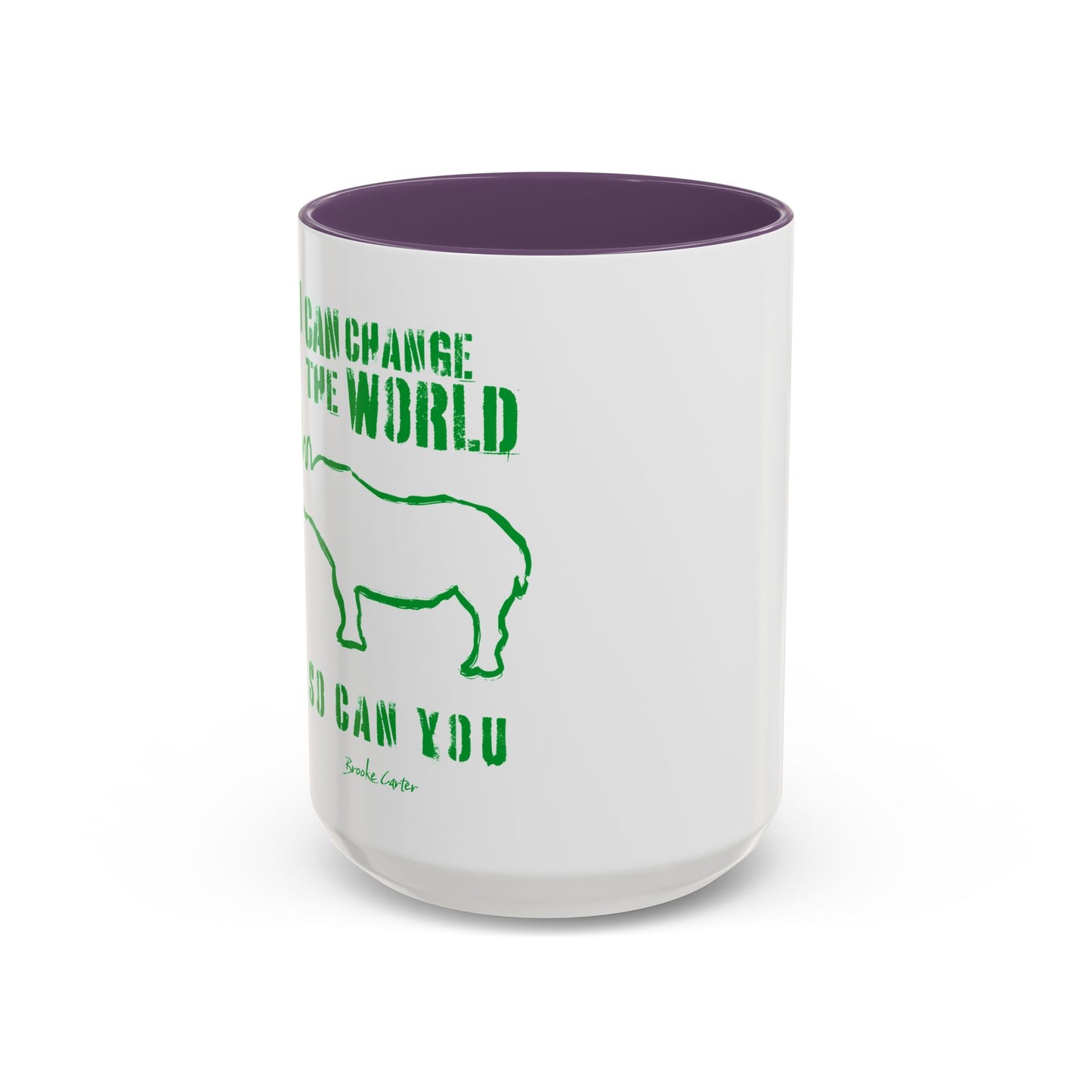 'I can change the world' (rhino) mug