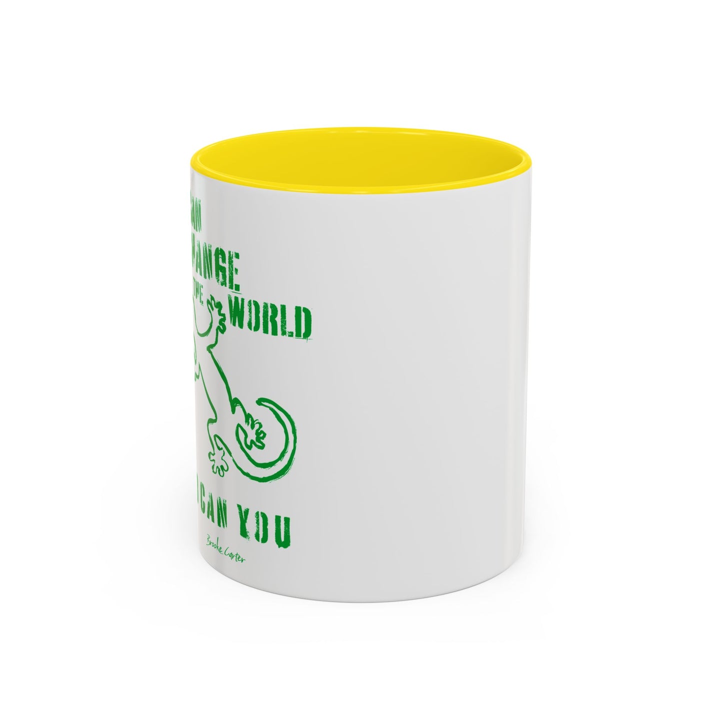 'I can change the world' (gecko) mug