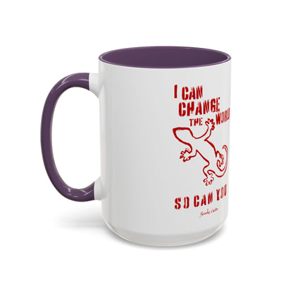 'I can change the world' (gecko) mug