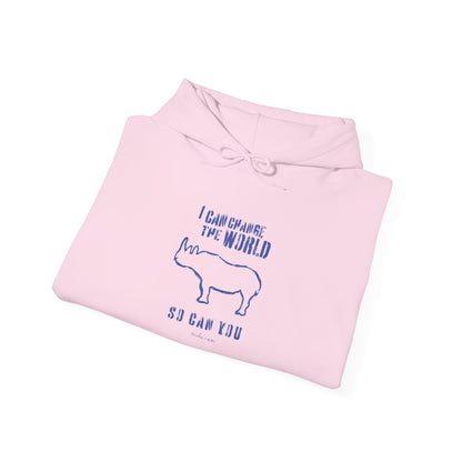 'I can change the world' (rhino) hoodie