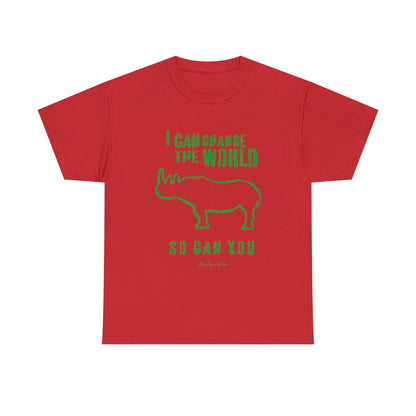 'I can change the world' (Rhino)  Cotton Tee