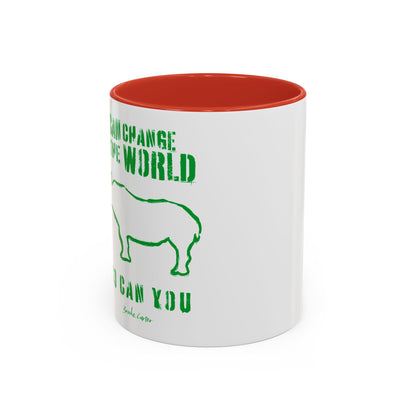 'I can change the world' (rhino) mug
