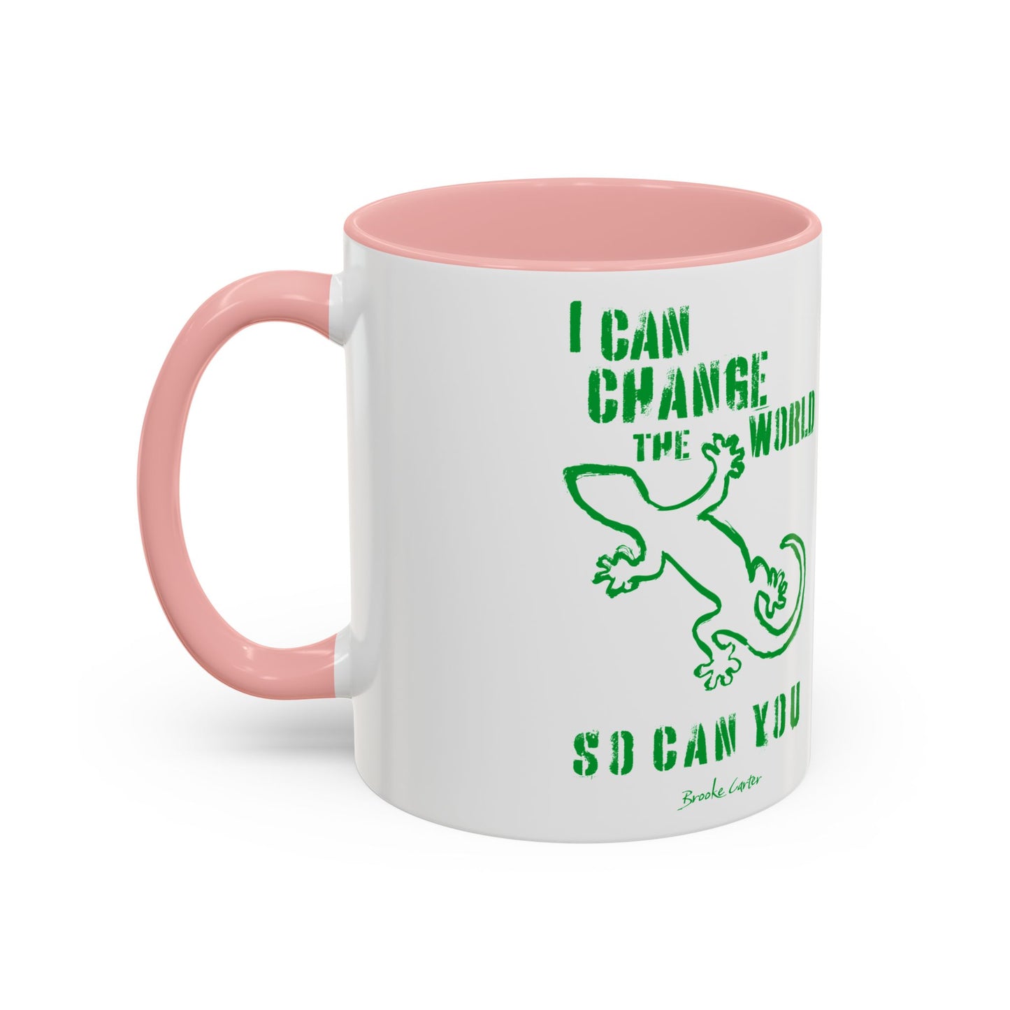 'I can change the world' (gecko) mug
