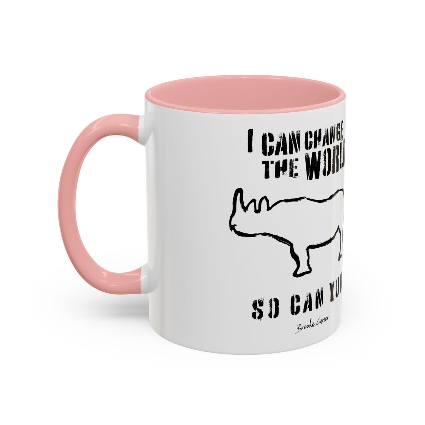 'I can change the world' (rhino) mug