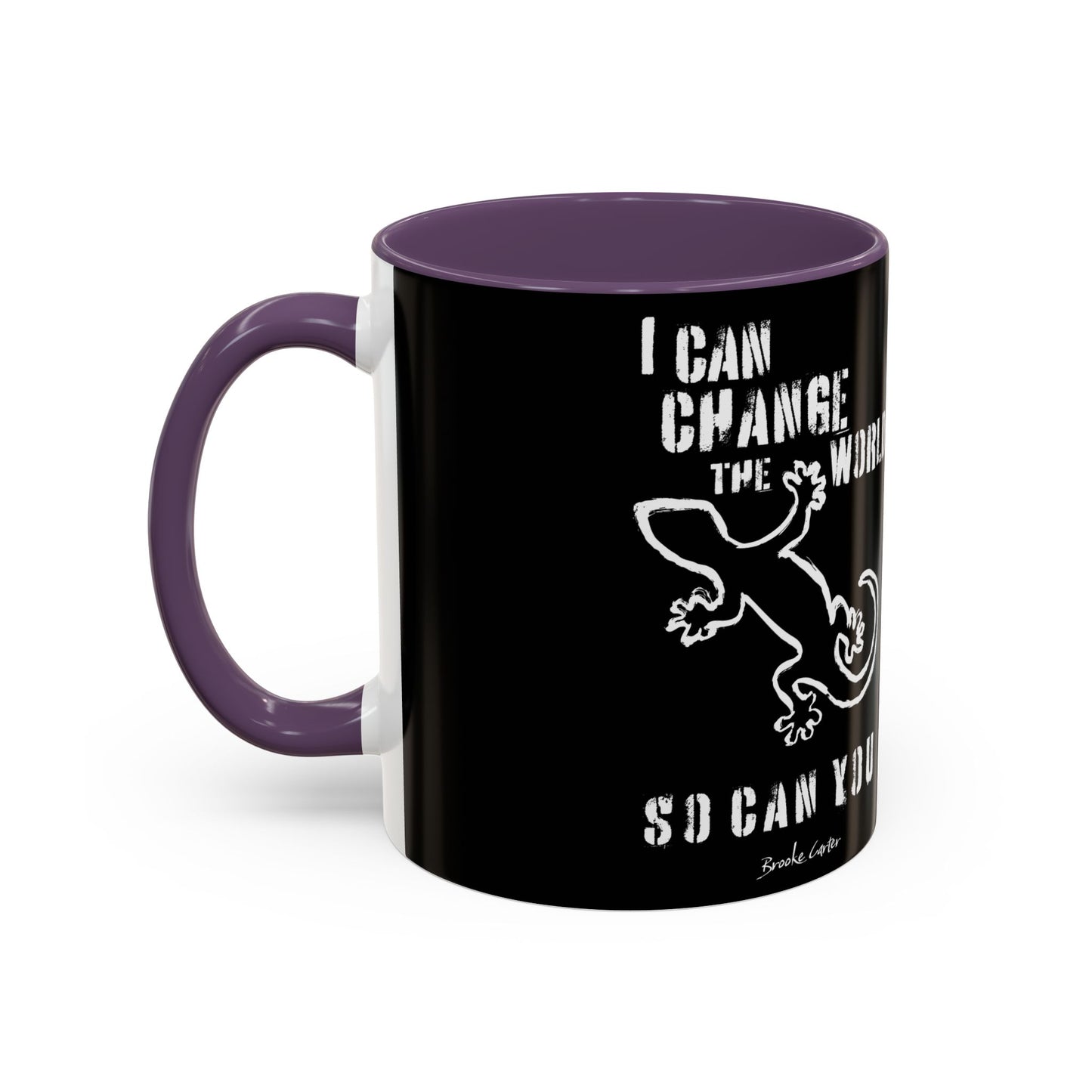 'I can change the world' (gecko) mug