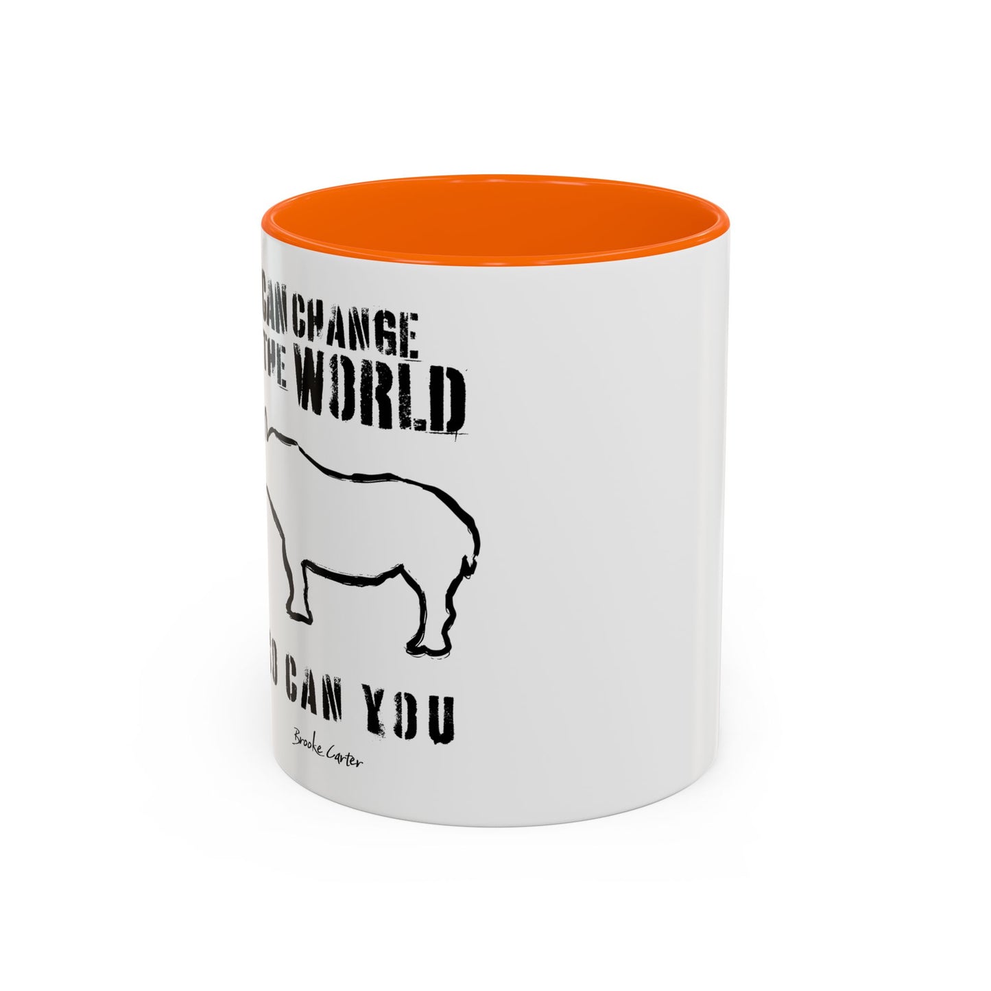 'I can change the world' (rhino) mug