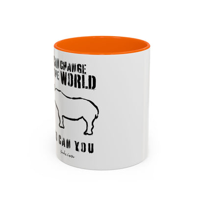'I can change the world' (rhino) mug