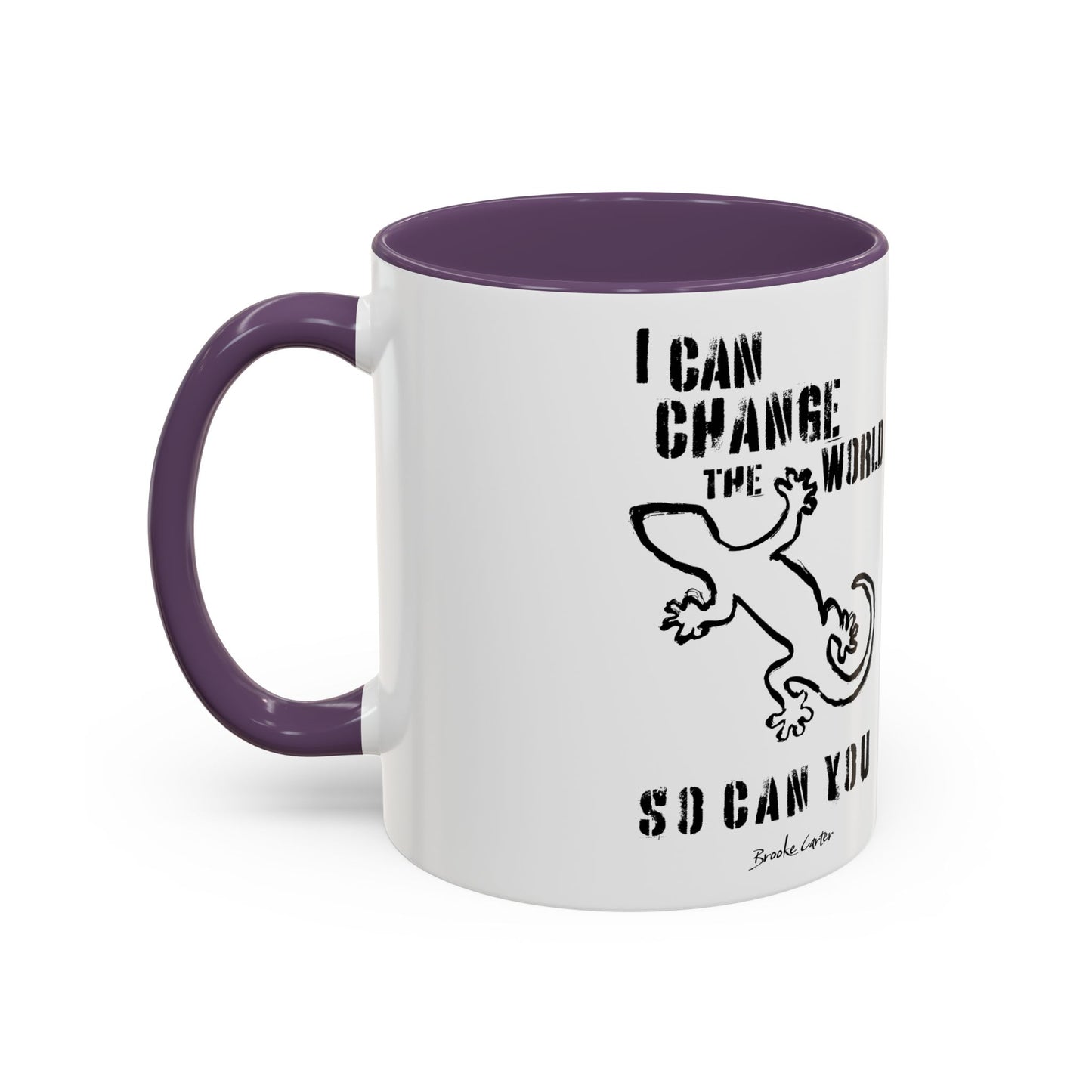 'I can change the world' (gecko) mug
