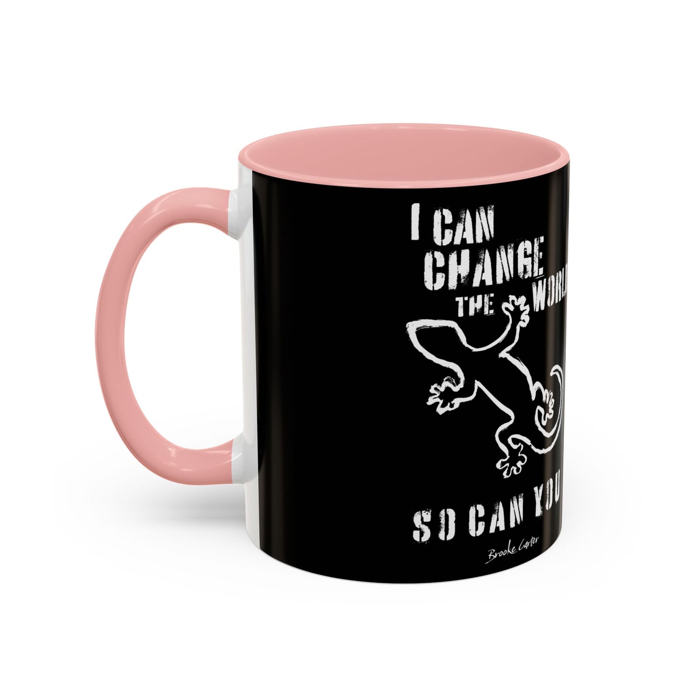 'I can change the world' (gecko) mug