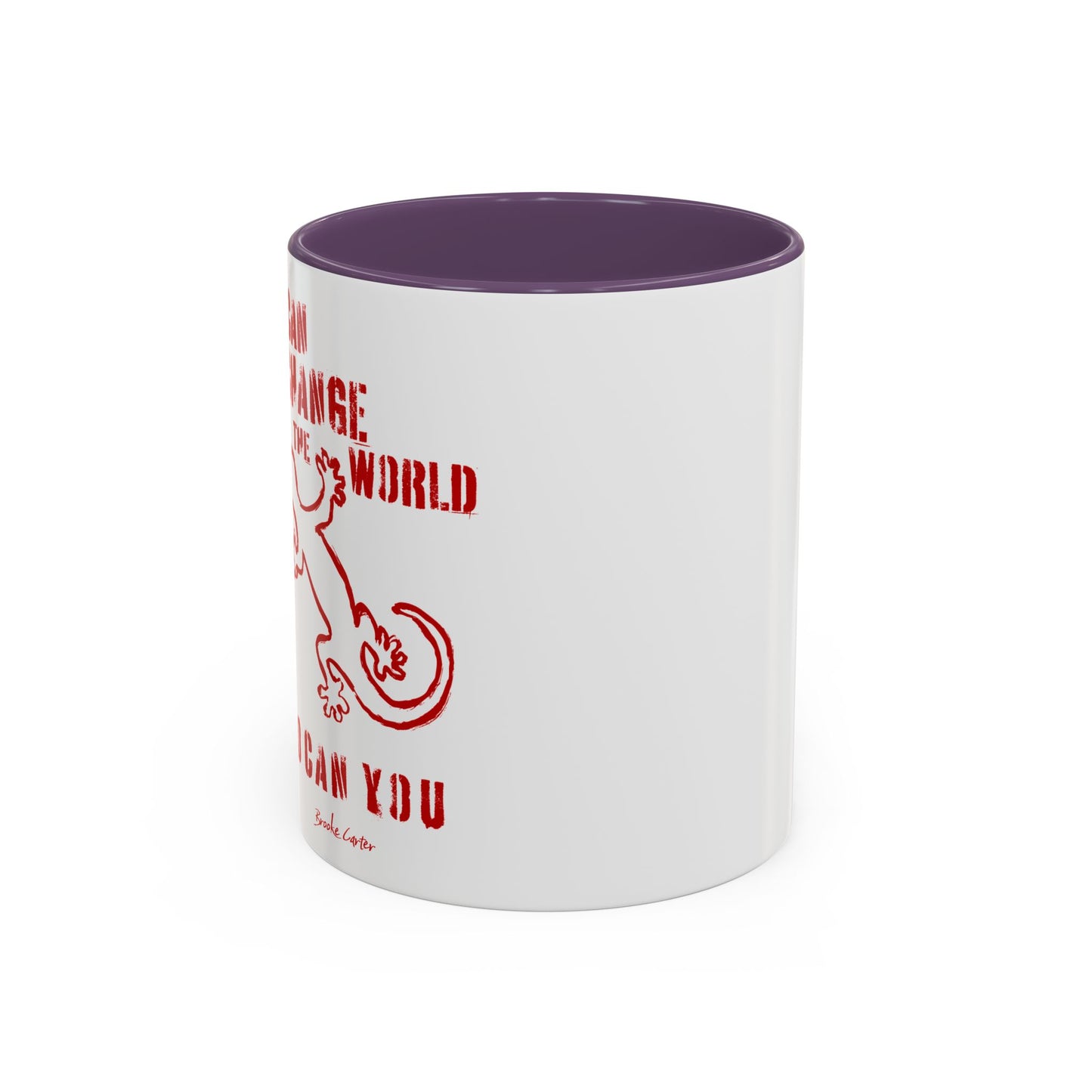 'I can change the world' (gecko) mug