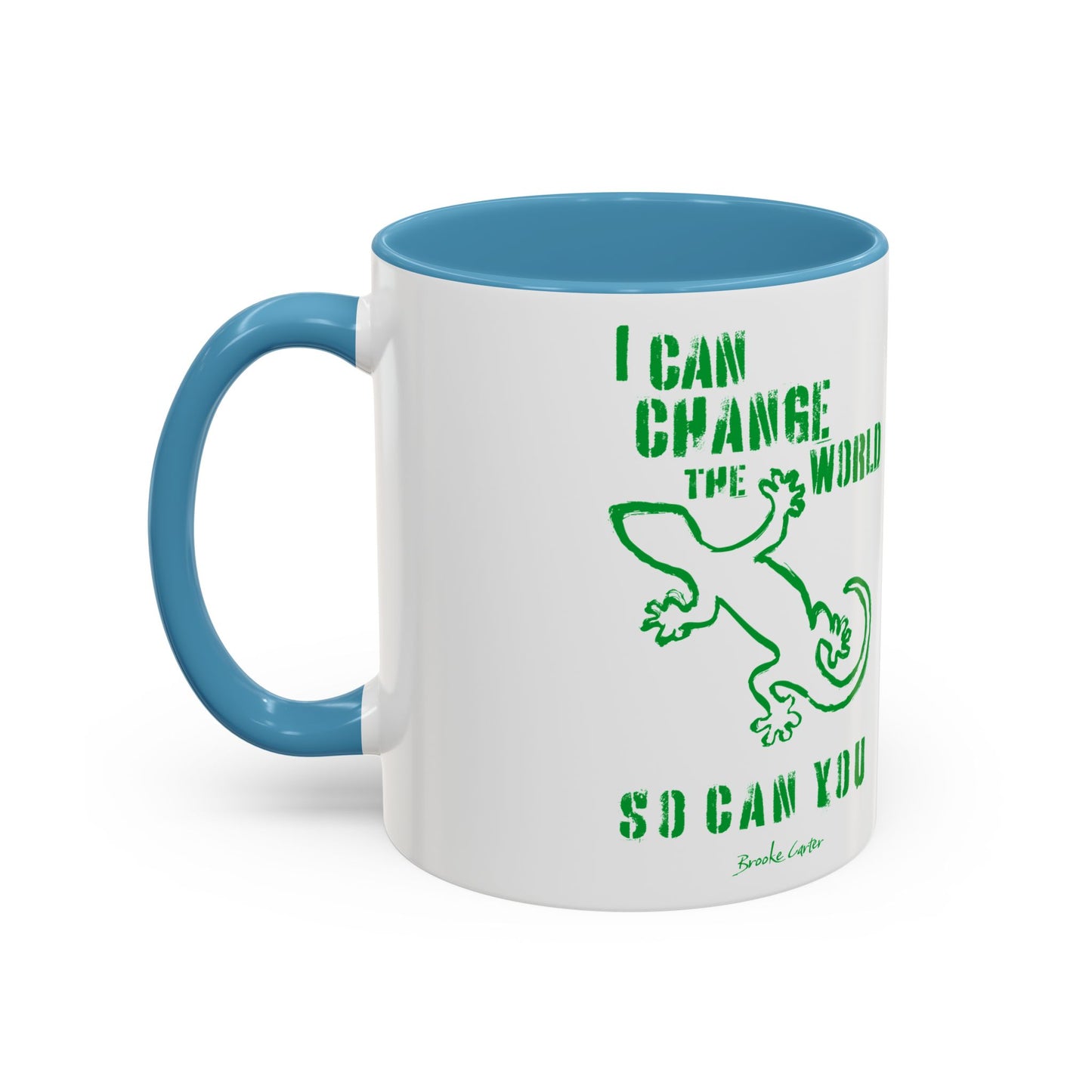 'I can change the world' (gecko) mug