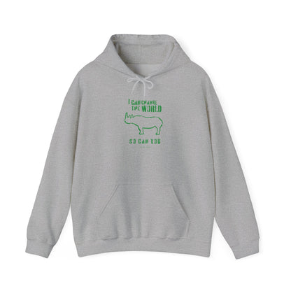 'I can change the world' (rhino) hoodie