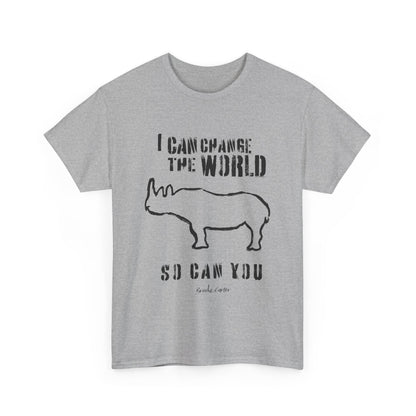 'I can change the world' (Rhino)  Cotton Tee