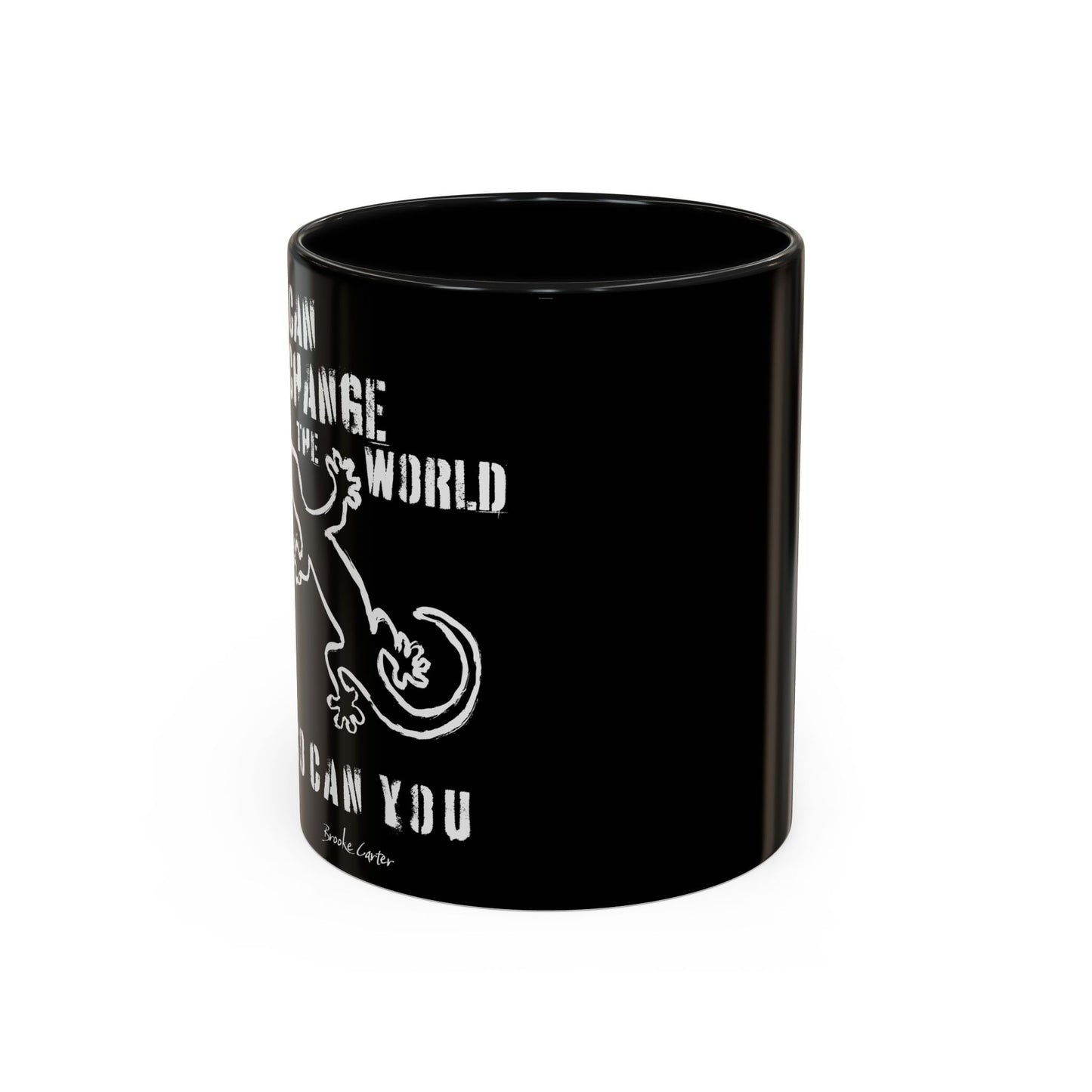 'I can change the world' (gecko) mug