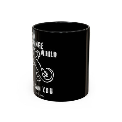 'I can change the world' (gecko) mug