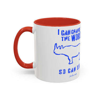 'I can change the world' (rhino) mug