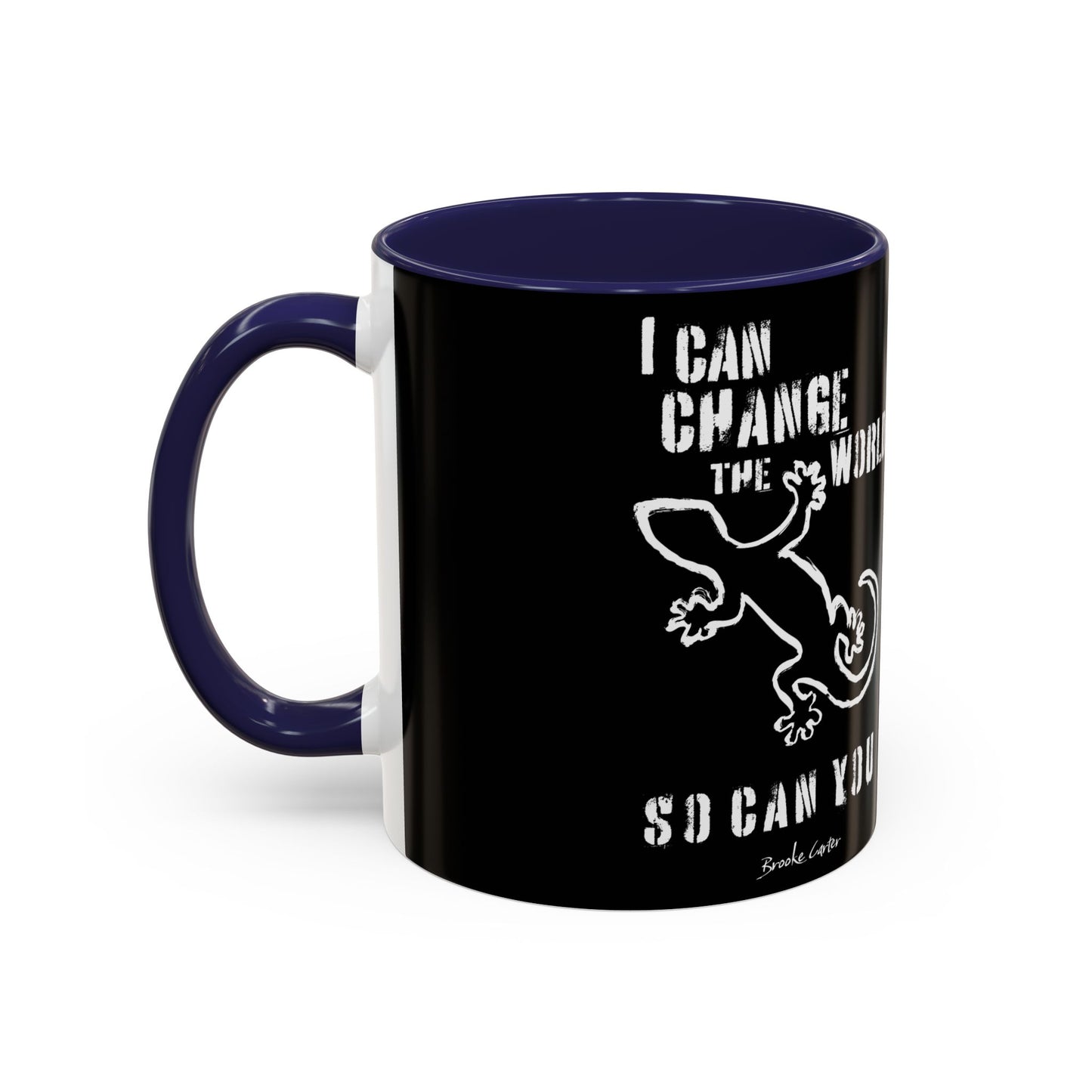 'I can change the world' (gecko) mug