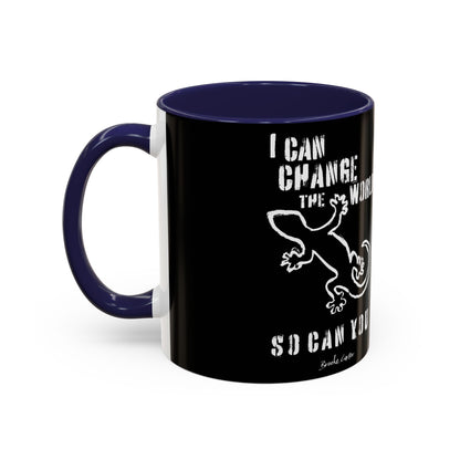 'I can change the world' (gecko) mug