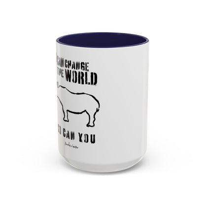 'I can change the world' (rhino) mug