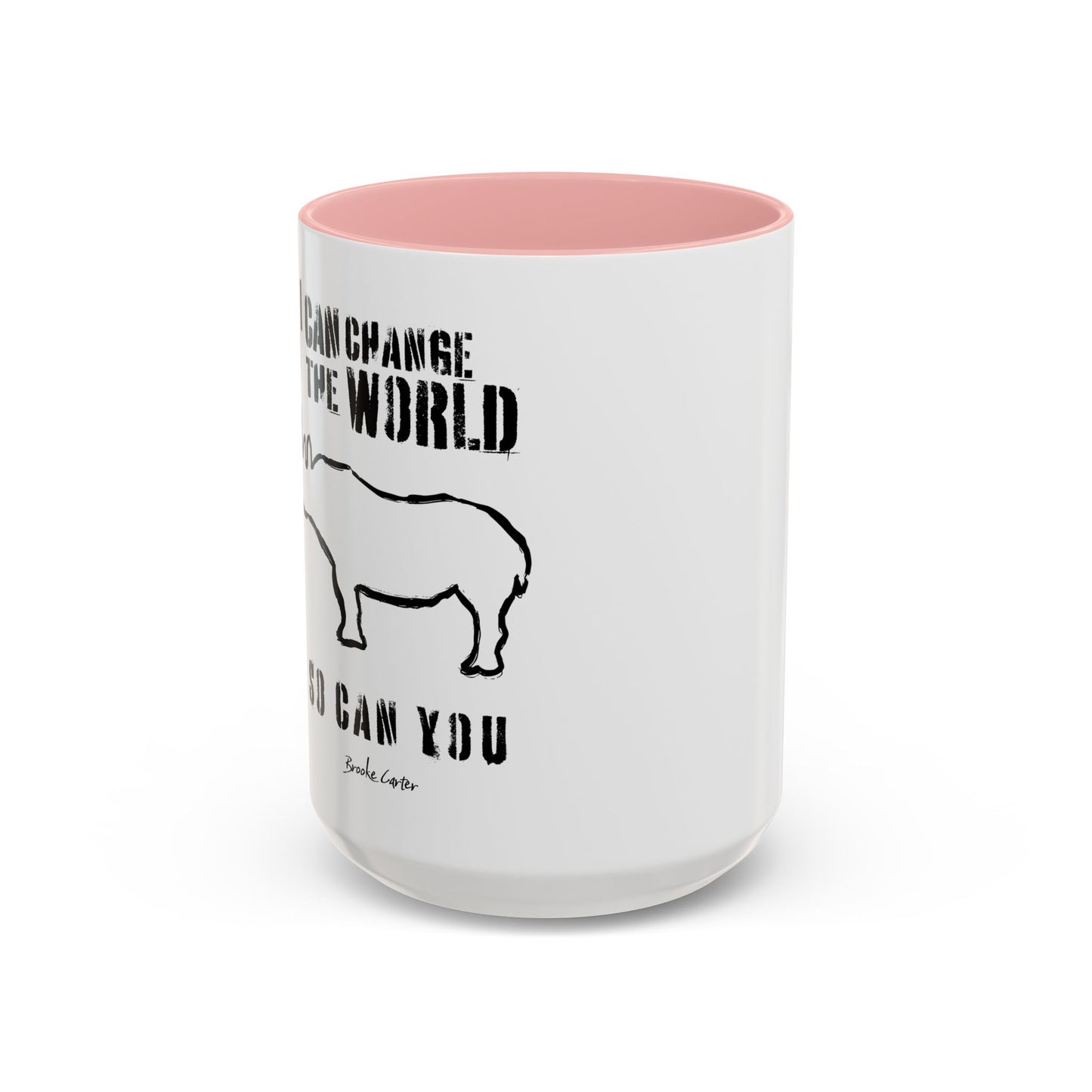 'I can change the world' (rhino) mug