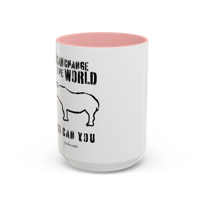 'I can change the world' (rhino) mug