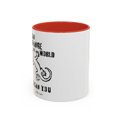 'I can change the world' (gecko) mug