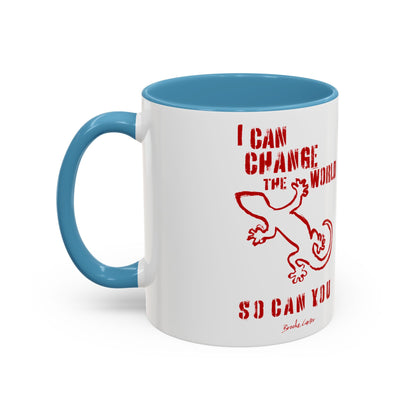 'I can change the world' (gecko) mug